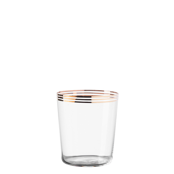 Tumbler-Gläser mit drei Goldstreifen 440 ml 6er-Set - 21st Century Glas