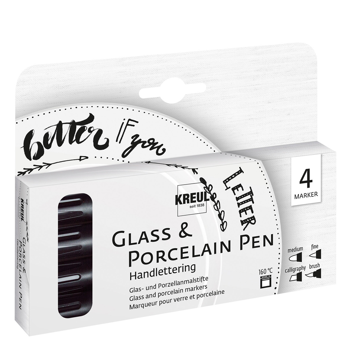 Porzellan- und Glasmalstifte 4er-Set – KREUL