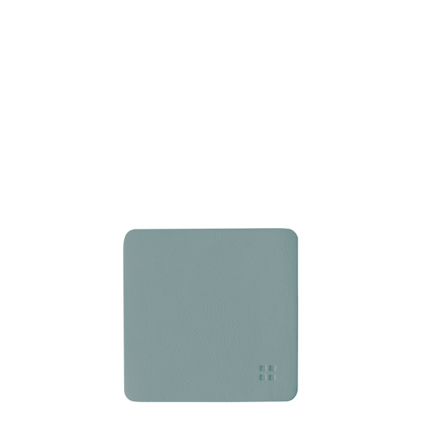 Glasuntersetzer eckig PVC hellblau 10x10 cm - Elements Ambiente
