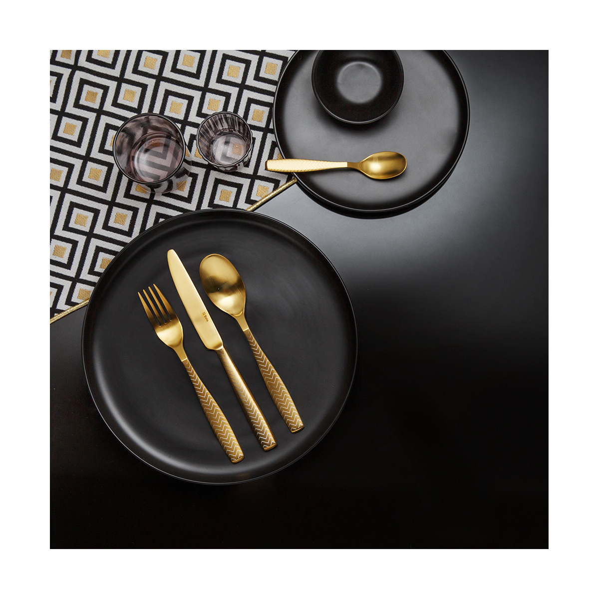 Besteck-Set 24-tlg. - Gaya All Satin gold - Chevron