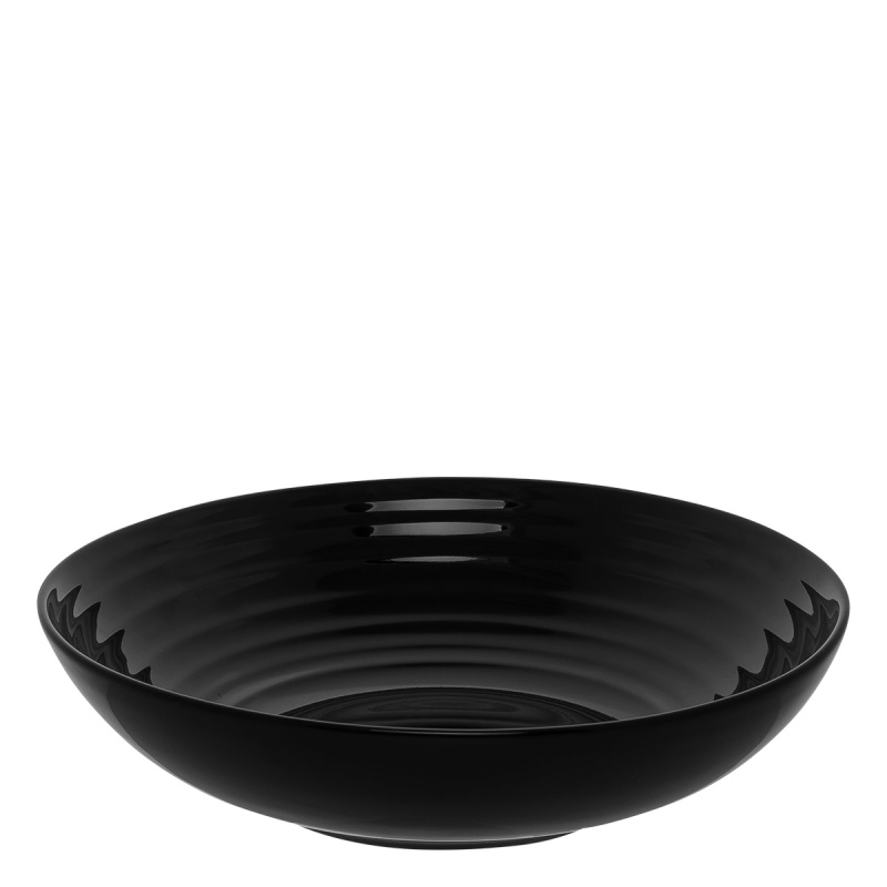 Teller tief Gaya RGB Spiral schwarz 23,5 cm