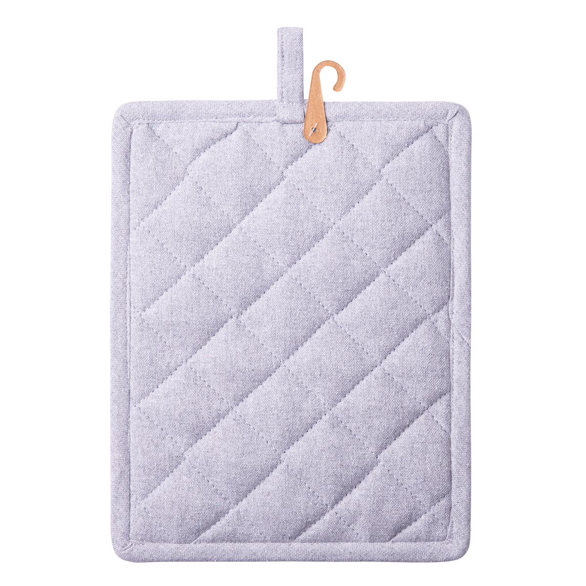 Hellgrauer Baumwoll-Topflappen 19 x 24 cm – Basic Ambiente