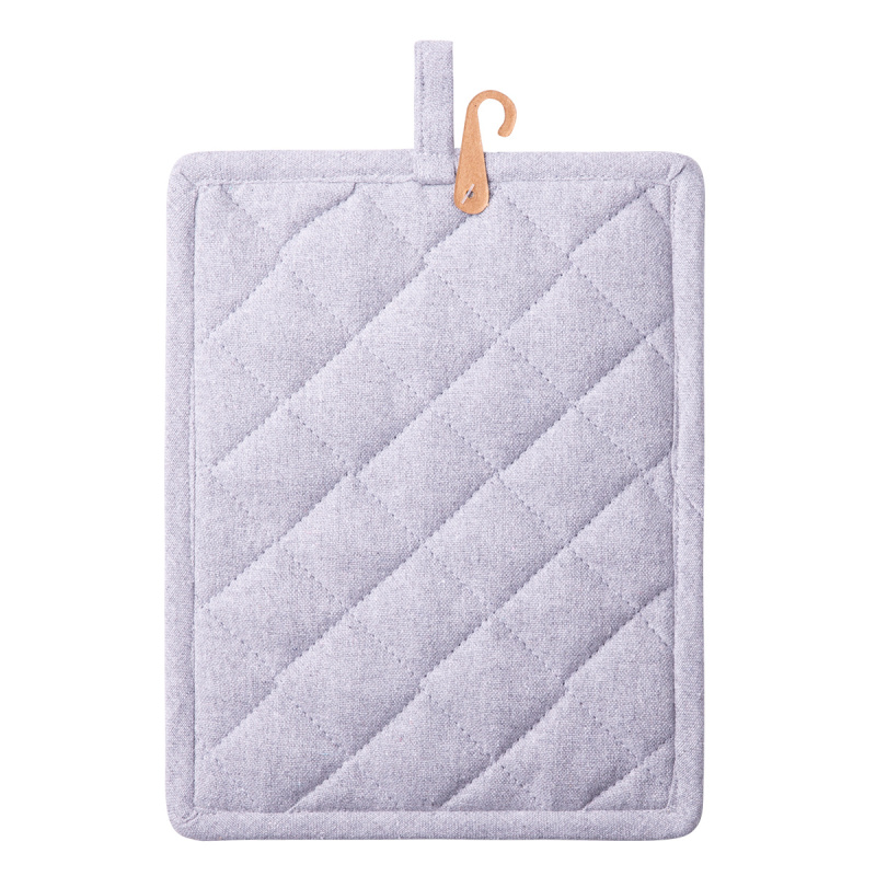 Hellgrauer Baumwoll-Topflappen 19 x 24 cm – Basic Ambiente