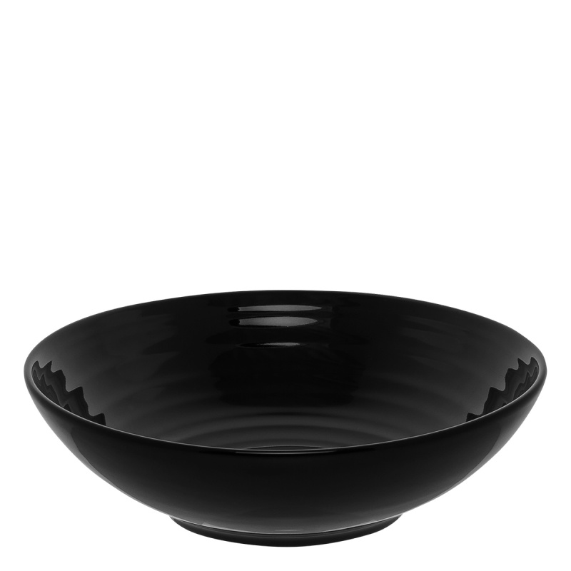 Teller tief Coupe Spiral schwarz 19.5 cm - Gaya