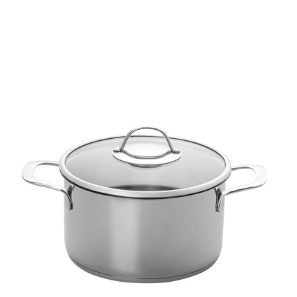 Topf mit Glasdeckel ø 22 cm | Orion Inox