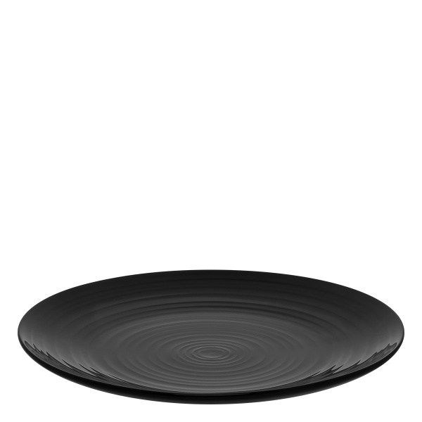 Teller flach Coupe Spiral schwarz 28 cm - Gaya