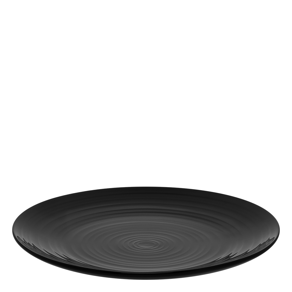 Teller flach Coupe Spiral schwarz 28 cm - Gaya