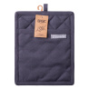 Topflappen 19 x 24 cm Stahlgrau - Basic Ambiente