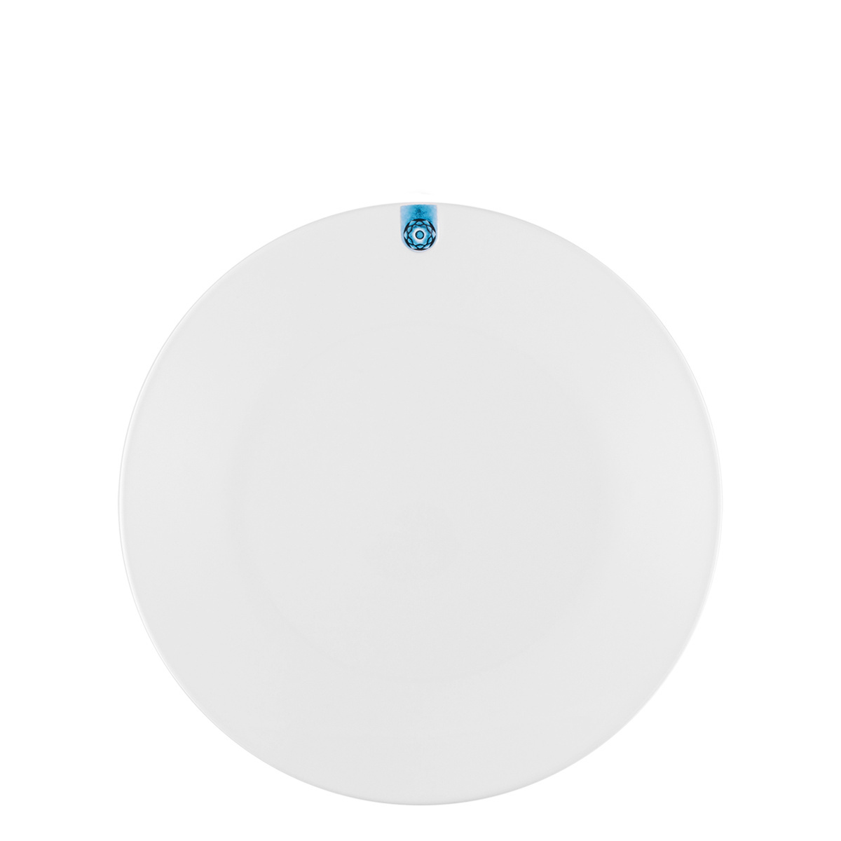 Teller flach Coupe mit braunem Ornament 25 cm – Gaya RGB