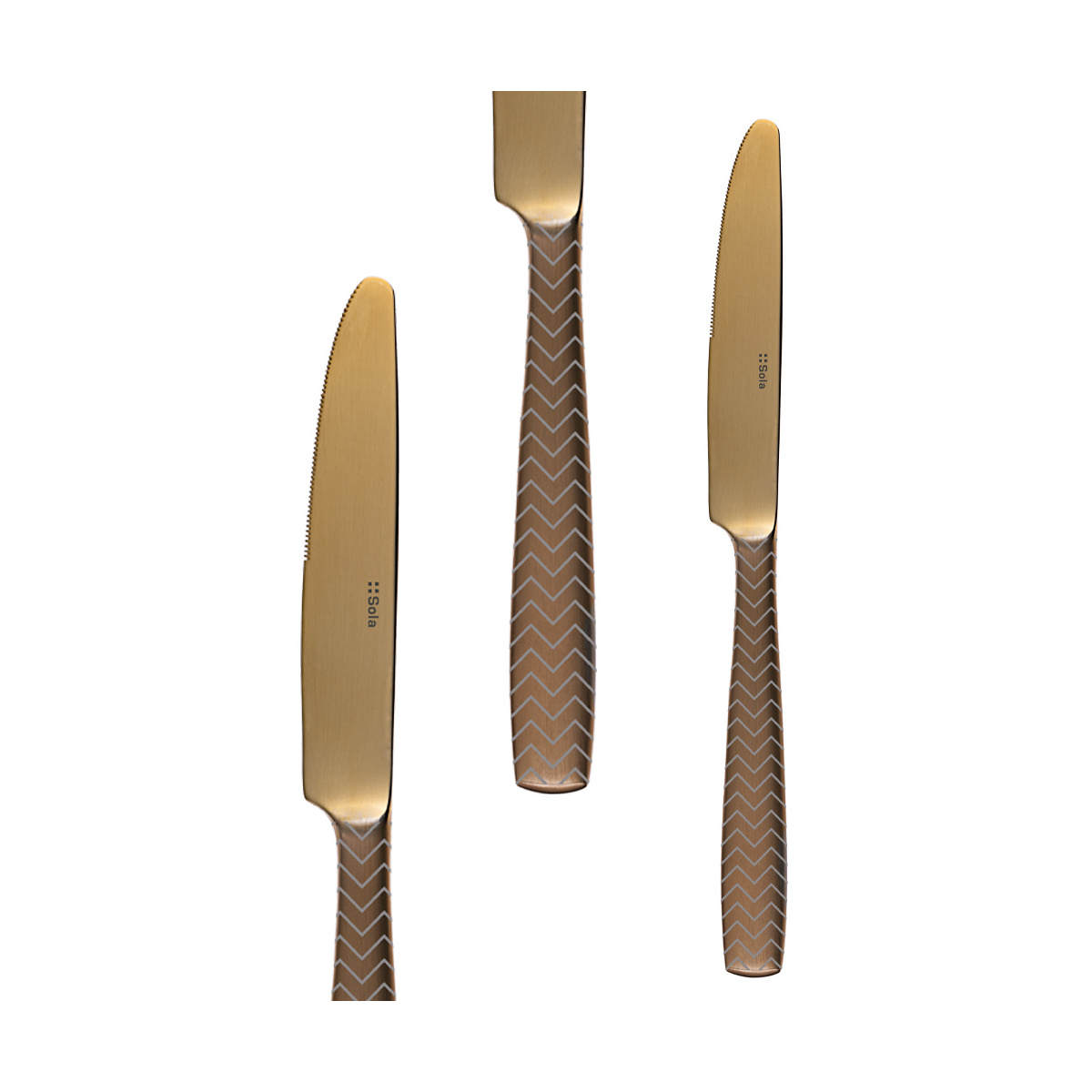 Besteck-Set 24-tlg. - Gaya All Satin gold - Chevron