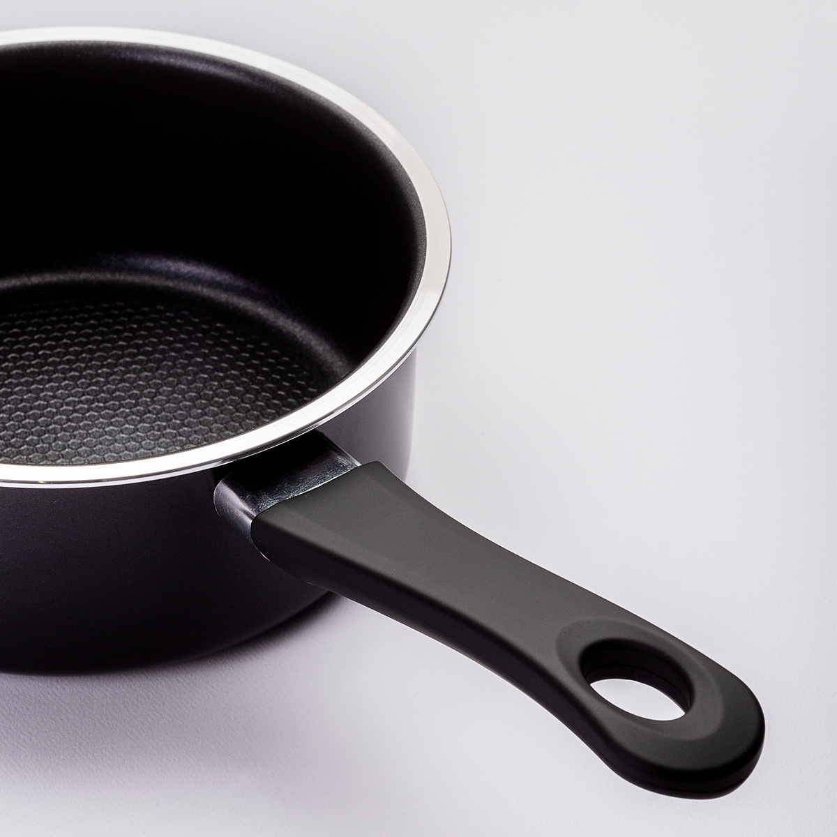 Stielkasserolle mit Glasdeckel ø 18 cm – Venus Lunasol Induktion black