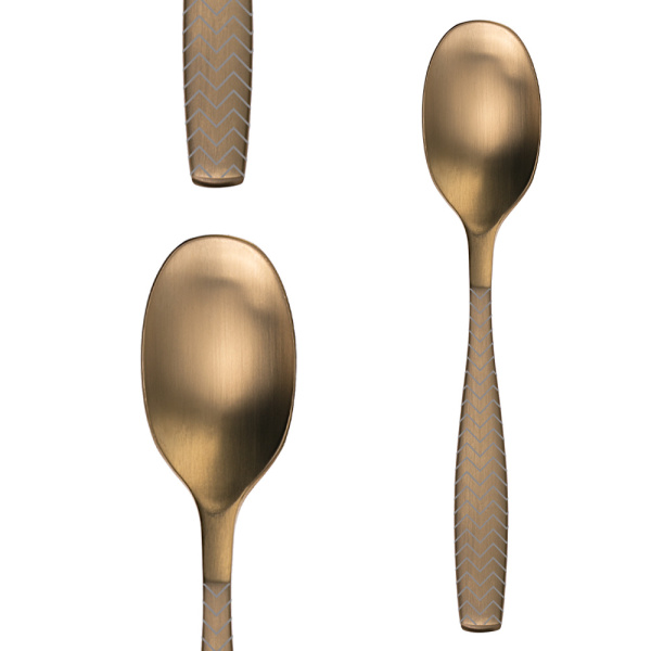 Besteck-Set 24-tlg. - Gaya All Satin gold - Chevron