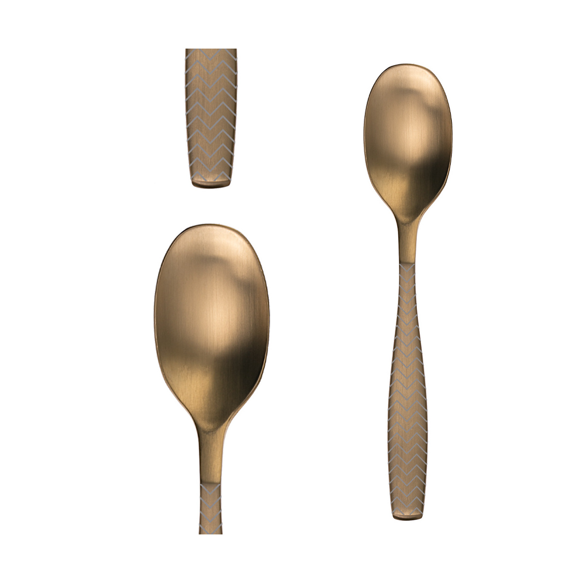 Besteck-Set 24-tlg. - Gaya All Satin gold - Chevron