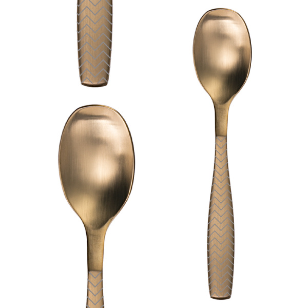 Besteck-Set 24-tlg. - Gaya All Satin gold - Chevron