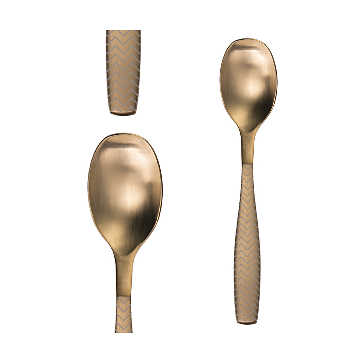 Besteck-Set 24-tlg. - Gaya All Satin gold - Chevron
