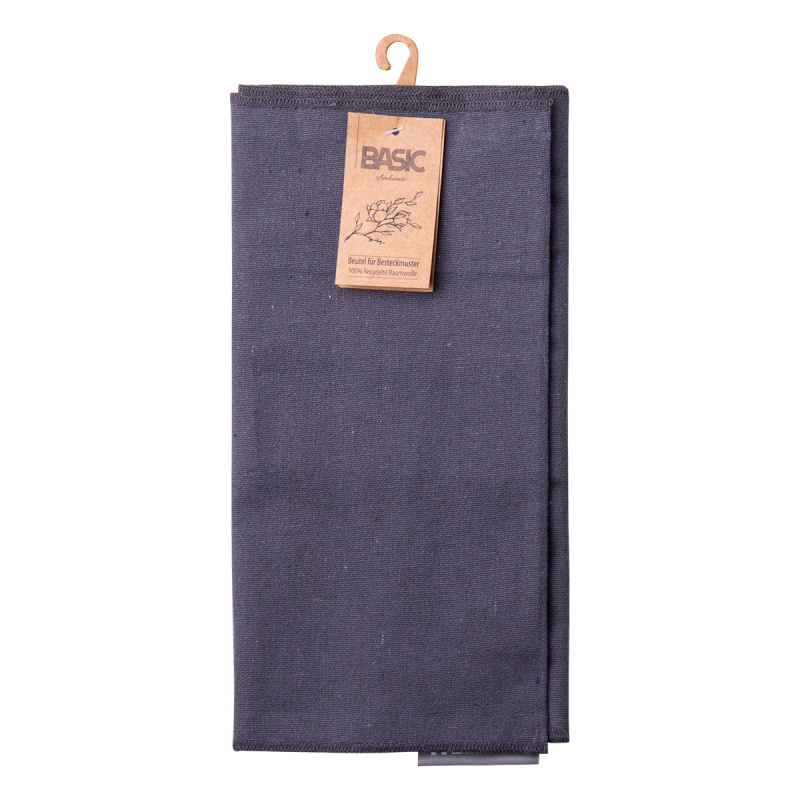 Beutel für Besteckmuster  52 x 26 cm Stahlgrau BASIC Ambiente