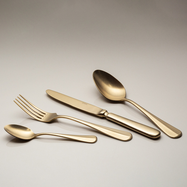 Besteck-Set 16-tlg. - Baguette Vintage PVD Champagne Stone Wash