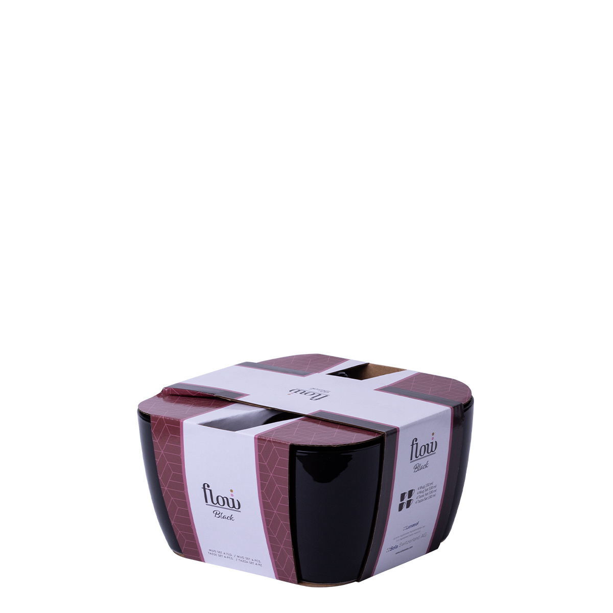 Mug Set 4-tlg. Schwarz - Flow