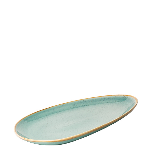 Teller Triangle Sand türkis 30,5 x 24,2 cm – Gaya