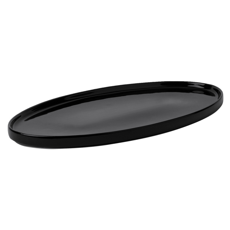 Teller flach oval U-Coupe 35.5 x 18 cm - Flow Lunasol black