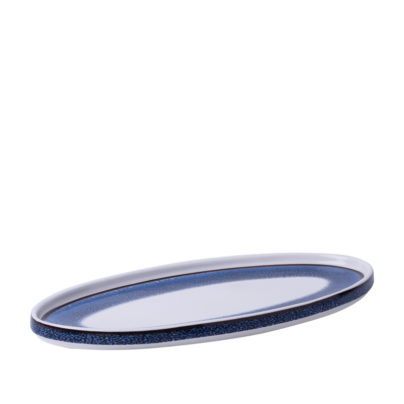 Teller flach oval U-Coupe 30.5 x 15.5 cm - Flow Lunasol sparkling blue