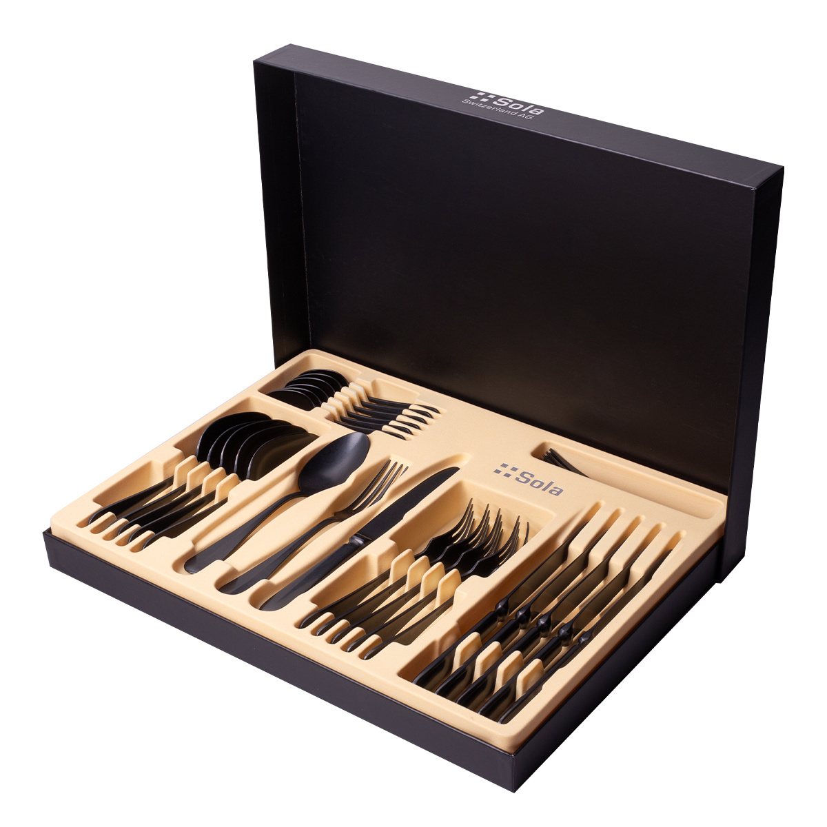 Besteck-Set 30-tlg. - Baguette Vintage PVD Black Stone Wash
