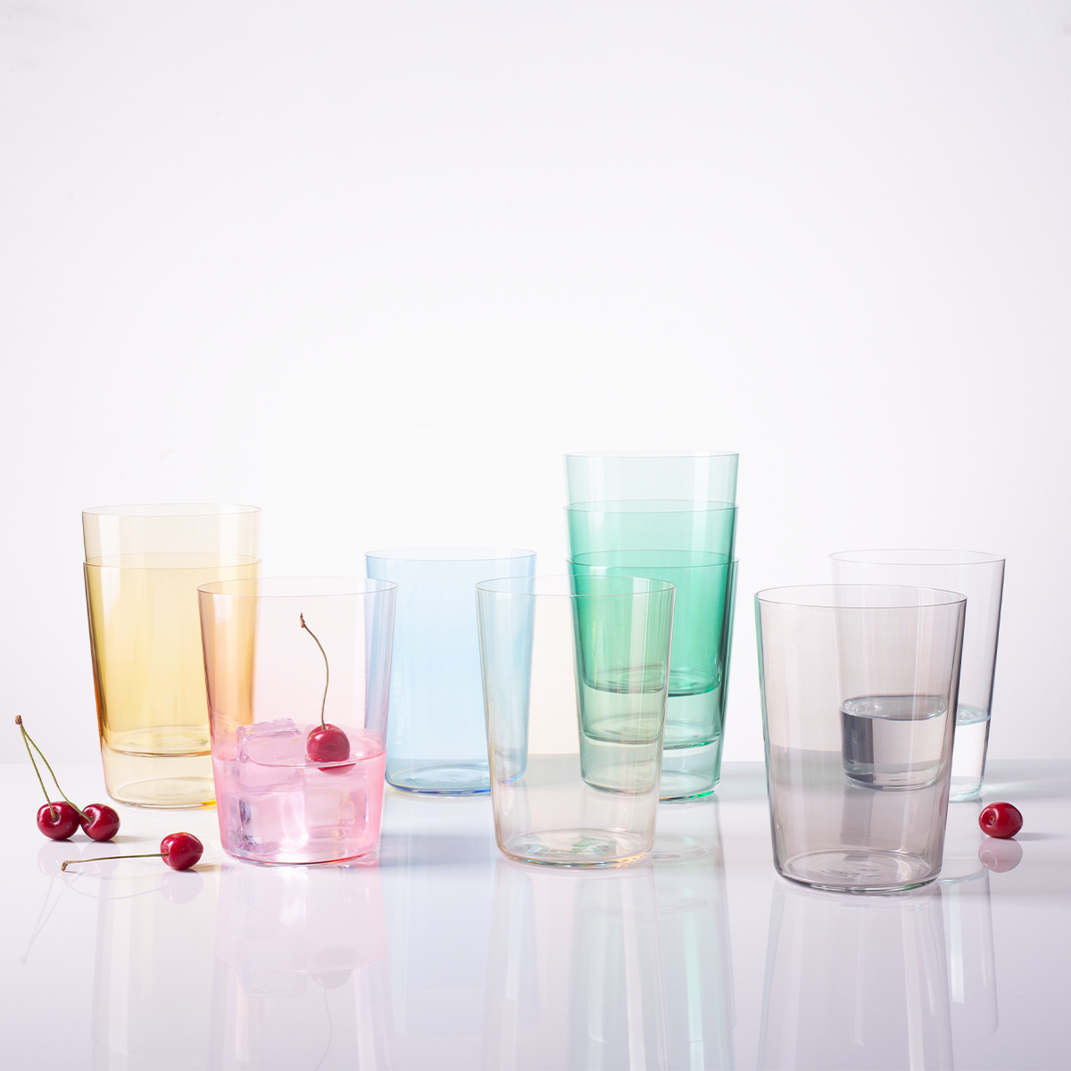 Tumbler Gläser grau 515 ml 6er-Set – 21st Century Glas Lunasol META Glass