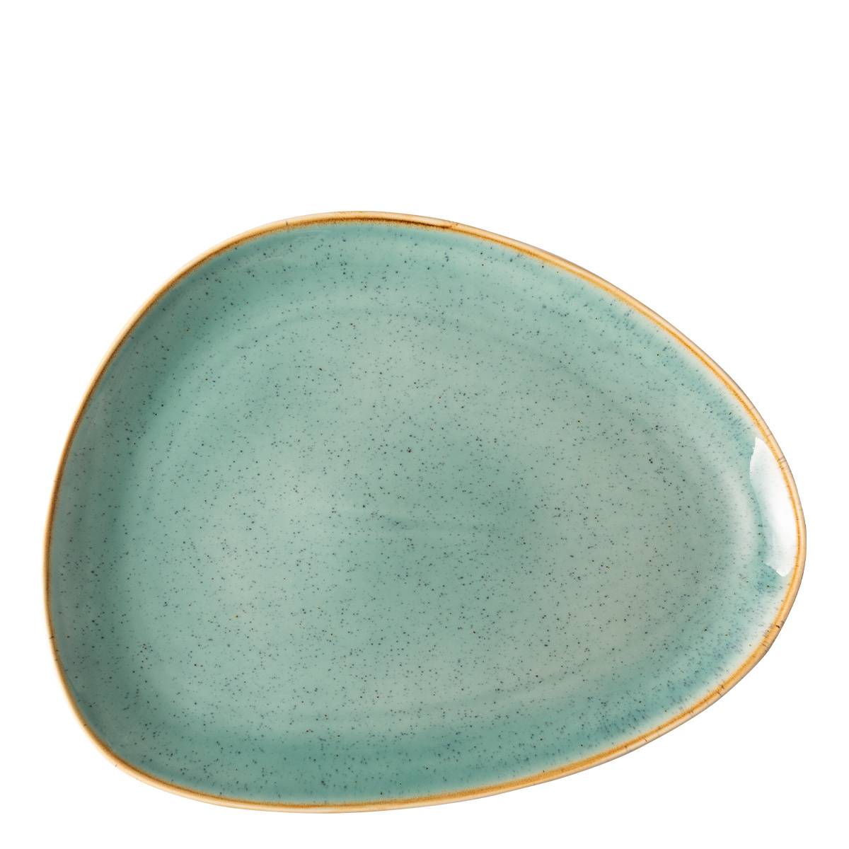 Teller Triangle Sand türkis 30,5 x 24,2 cm – Gaya