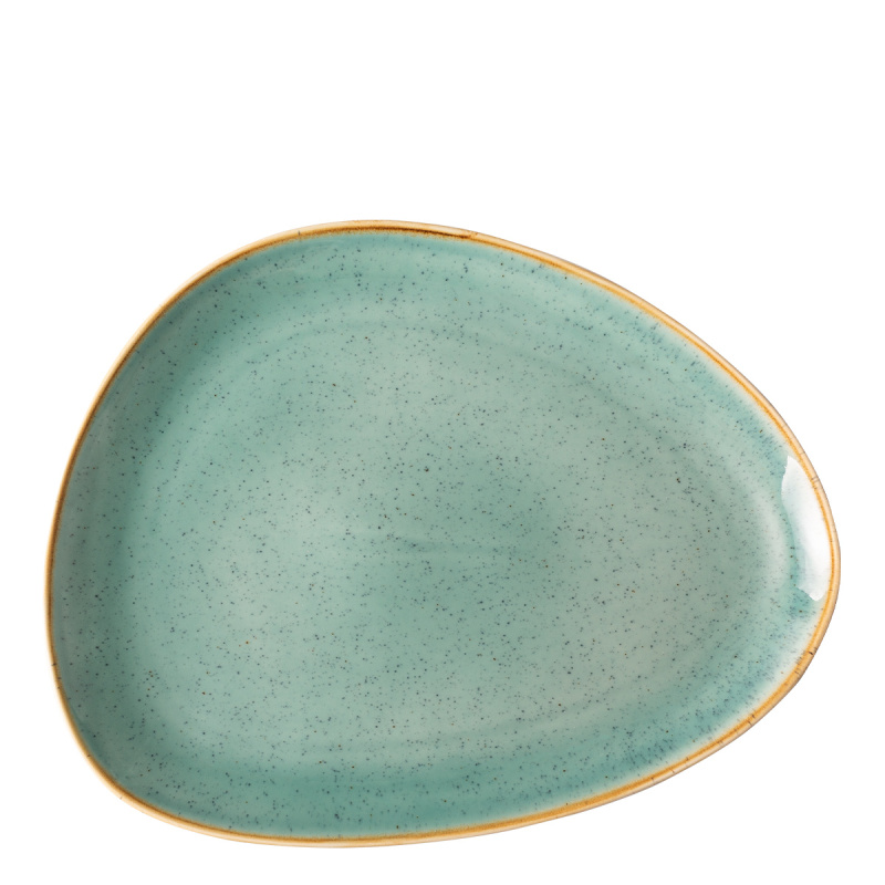 Teller Triangle Sand türkis 30,5 x 24,2 cm – Gaya