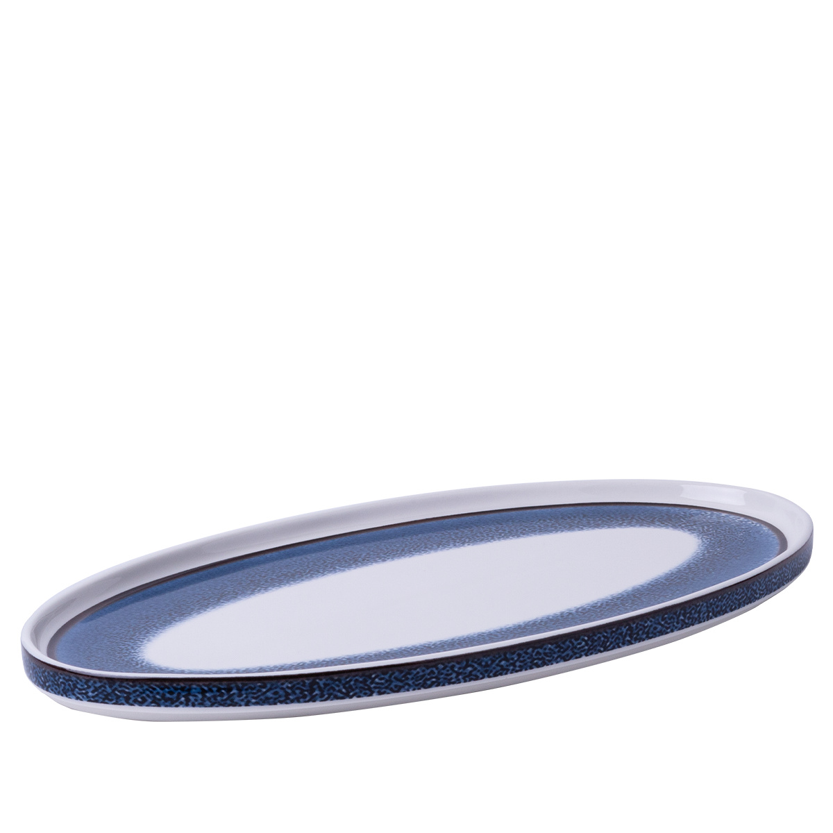 Teller flach oval U-Coupe 35.5 x 18 cm - Flow Lunasol sparkling blue