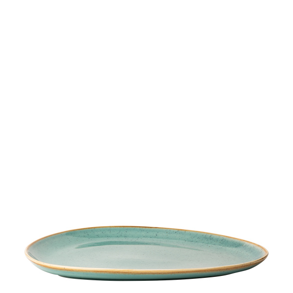 Teller Triangle Sand türkis 30,5 x 24,2 cm – Gaya