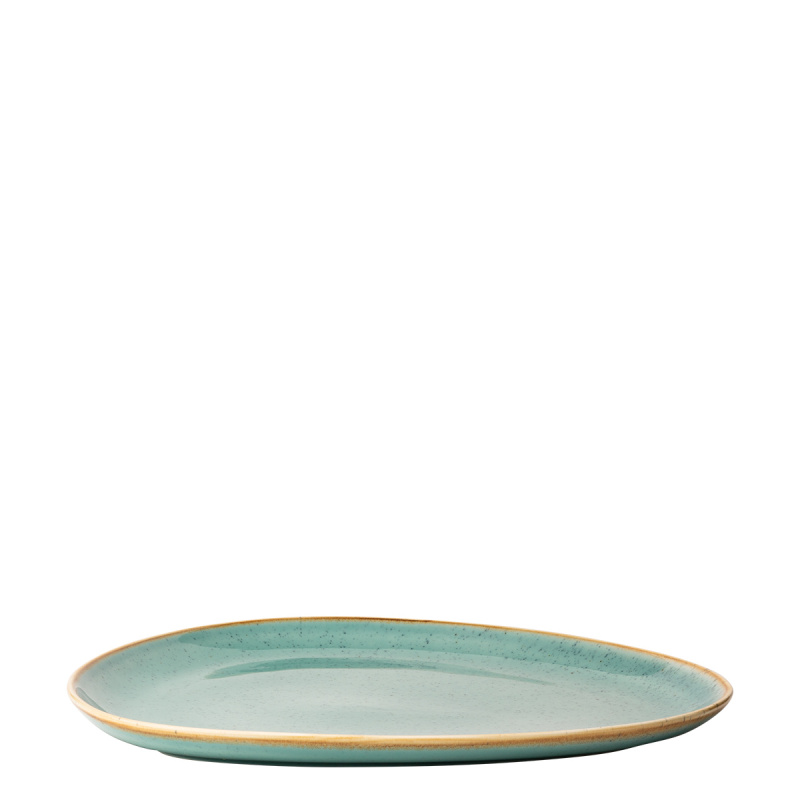 Teller Triangle Sand türkis 30,5 x 24,2 cm – Gaya
