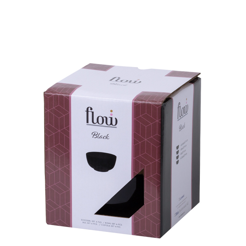 Bowl-Set 16 cm 4-tlg. schwarz - Flow