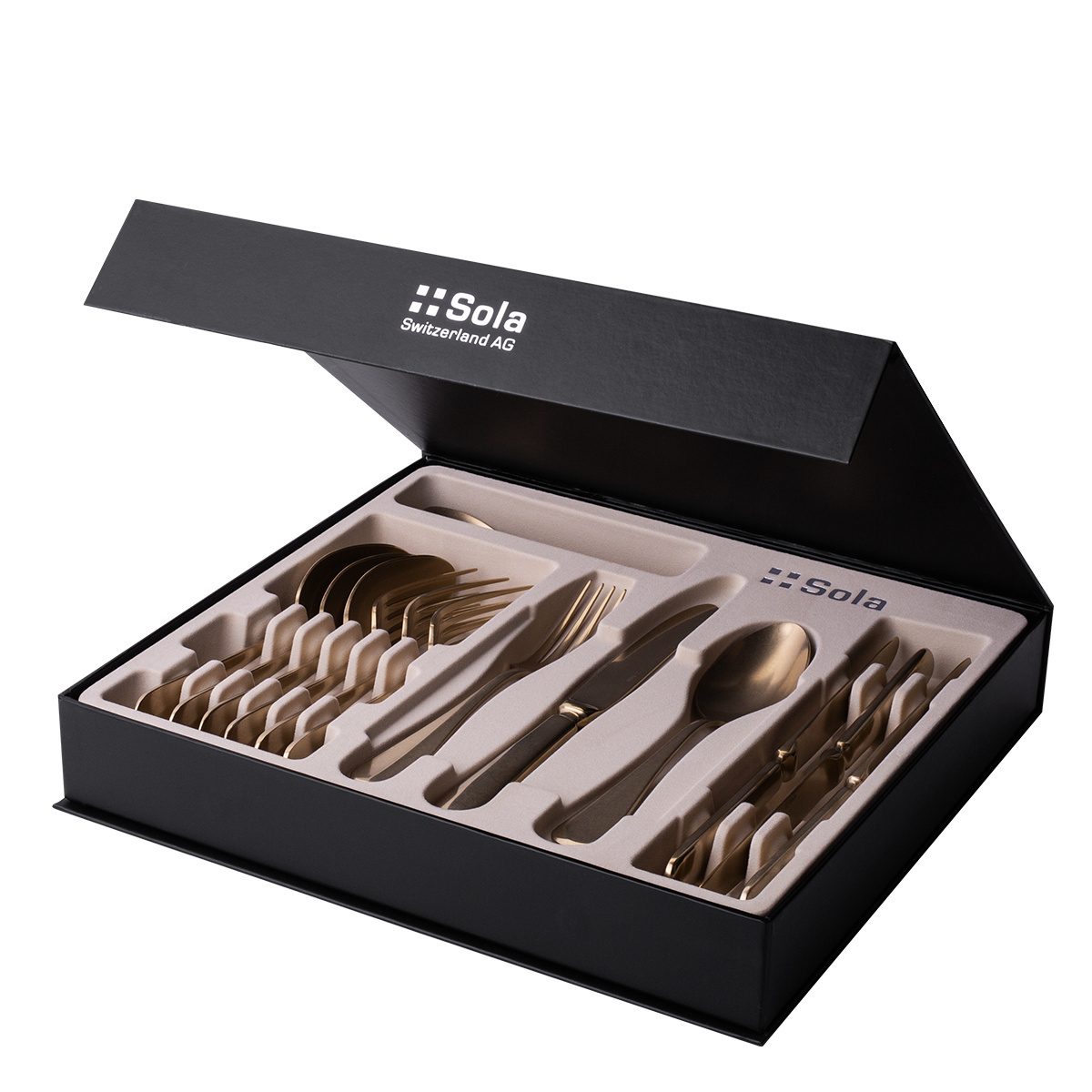 Besteck-Set 16-tlg. - Baguette Vintage PVD Champagne Stone Wash