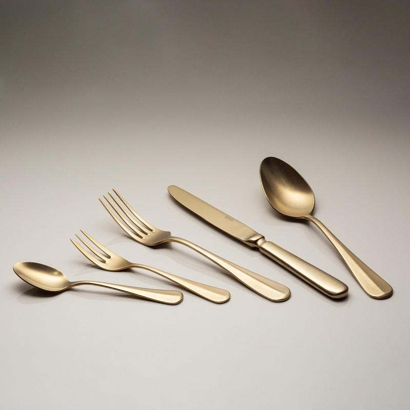 Besteck-Set 30-tlg. - Baguette Vintage PVD Champagne Stone Wash