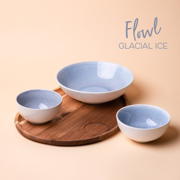 Set Flowl Glacial Ice Schalen + Tablett | Gaya Lunasol