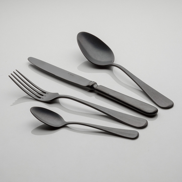 Besteckset 24-tlg. – Dessert – Baguette Vintage schwarz Stone Wash