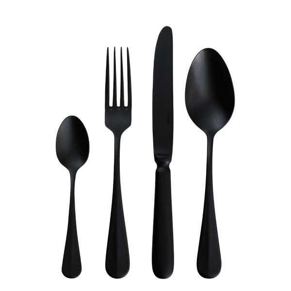 Besteckset 24-tlg. – Dessert – Baguette Vintage schwarz Stone Wash