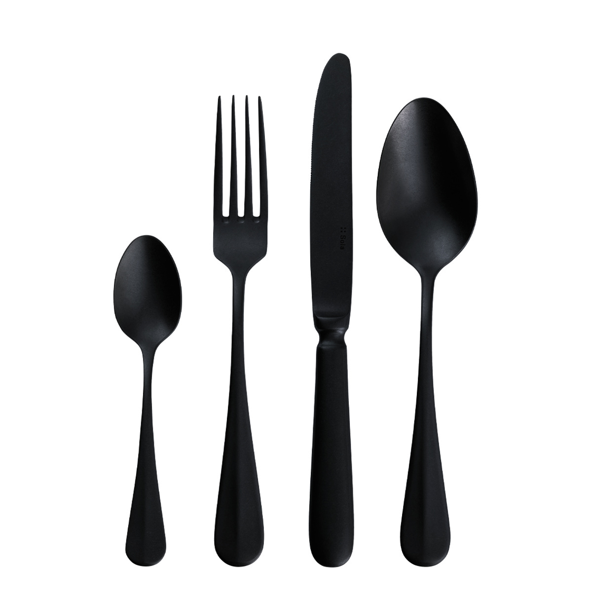 Besteckset 24-tlg. – Dessert – Baguette Vintage schwarz Stone Wash