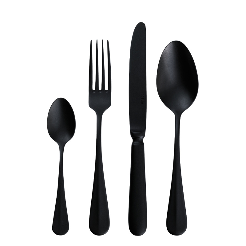 Besteckset 24-tlg. – Dessert – Baguette Vintage schwarz Stone Wash