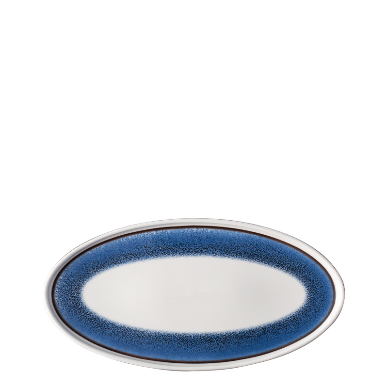 Teller flach oval U-Coupe 30.5 x 15.5 cm - Flow Lunasol sparkling blue