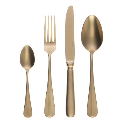 Besteck-Set 30-tlg. - Baguette Vintage PVD Champagne Stone Wash