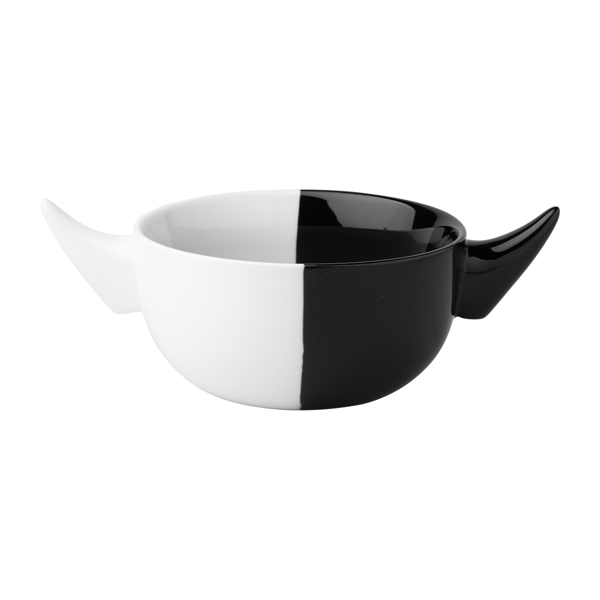 Porzellanschüssel Viking schwarz-weiss 18 cm - NOISE