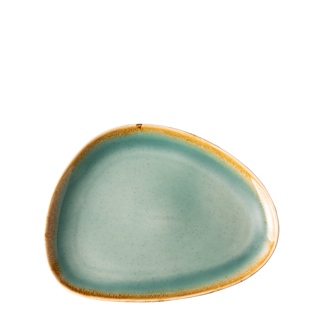 Teller Triangle Sand türkis 25,5 x 19,7 cm – Gaya