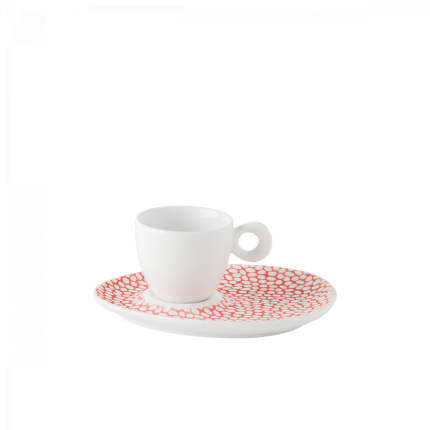 Mokka-Untertasse Flow strukturiert skin/weiß