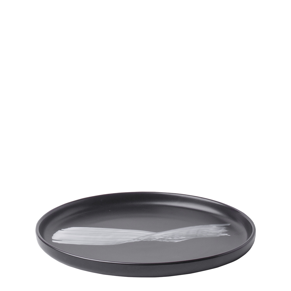 Teller flach U-Coupe schwarz ø20 cm – Gaya Atelier Flow Art