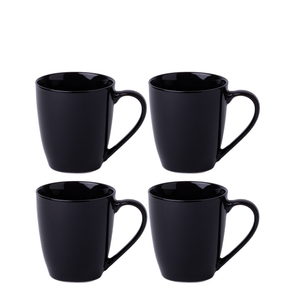 Mug Set 4-tlg. Schwarz - Flow