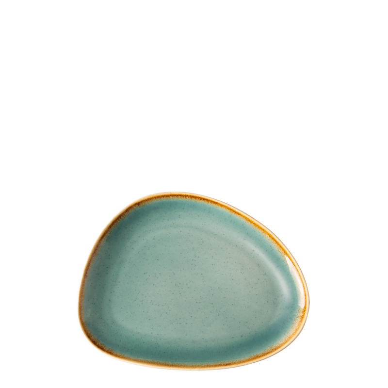 Teller Triangle Sand türkis 20,5 x 15,9 cm – Gaya