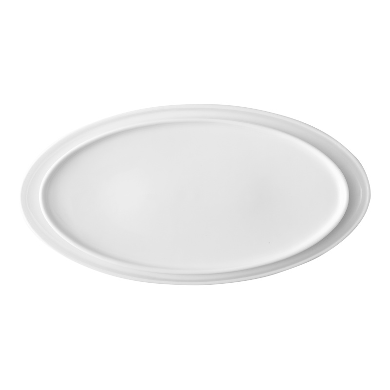 Teller flach oval U-Coupe 30.5 x 15.5 cm - FLOW Lunasol white
