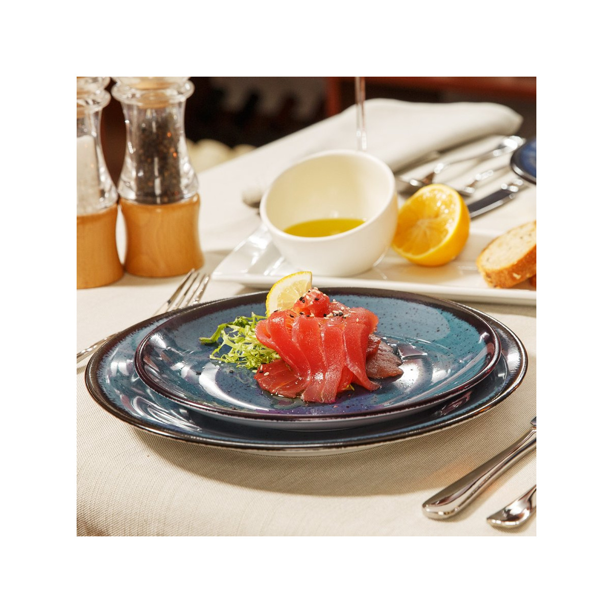 Flacher Teller 25 cm blau - Hotel Inn Chic farbig